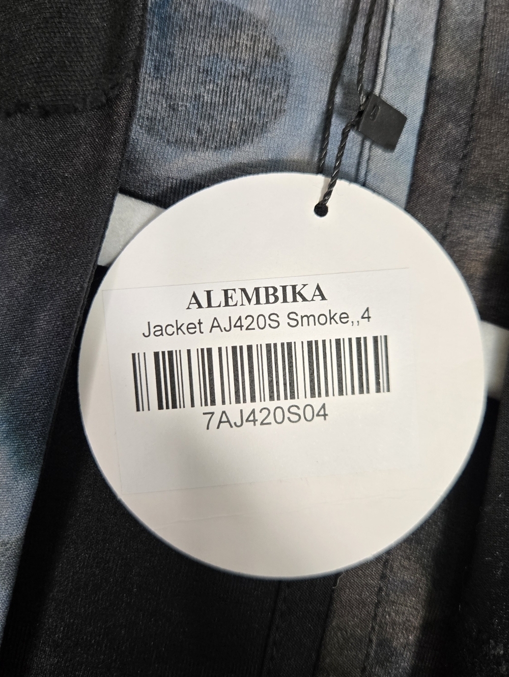 Alembika Knit Open Front Drape Swing Jacket Size 12 14 Black Grey Circle Print - Picture 4 of 16